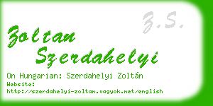 zoltan szerdahelyi business card